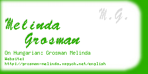 melinda grosman business card